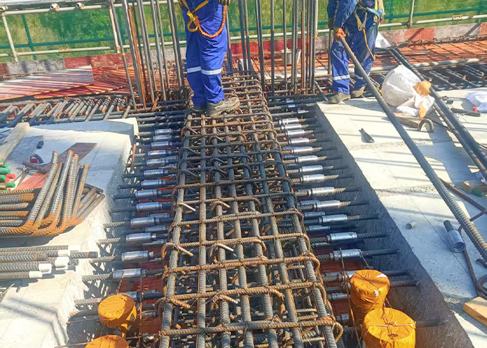 五隆興雙螺套鋼筋連接技術(shù)在大體積混凝土預(yù)制板拼接中的應(yīng)用插圖3